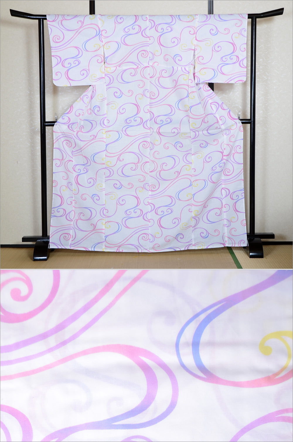 Japanese yukata kimono / H #441