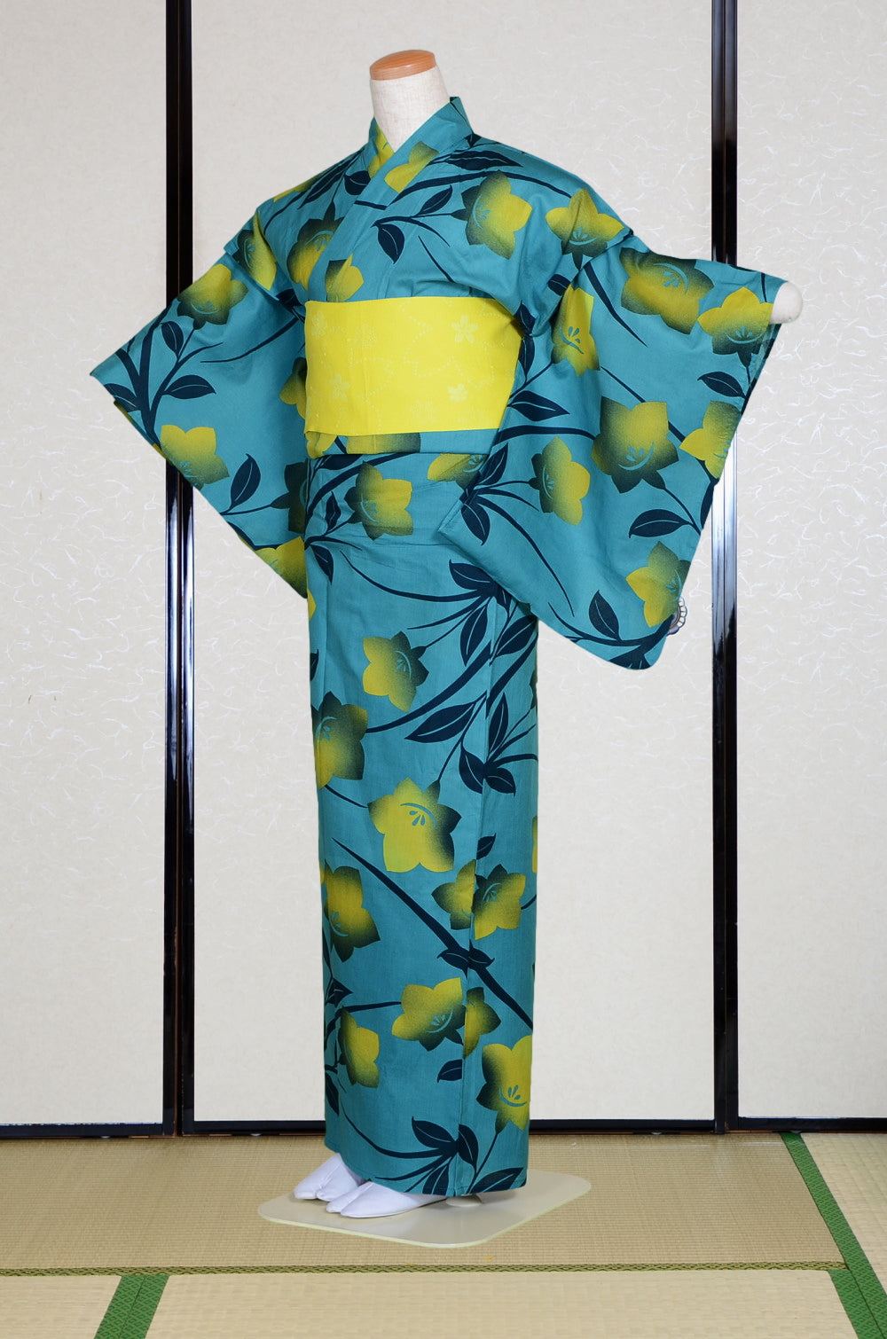 outlet / Japanese yukata kimono/ Plus size / P #419 /4L (wf#1-584)
