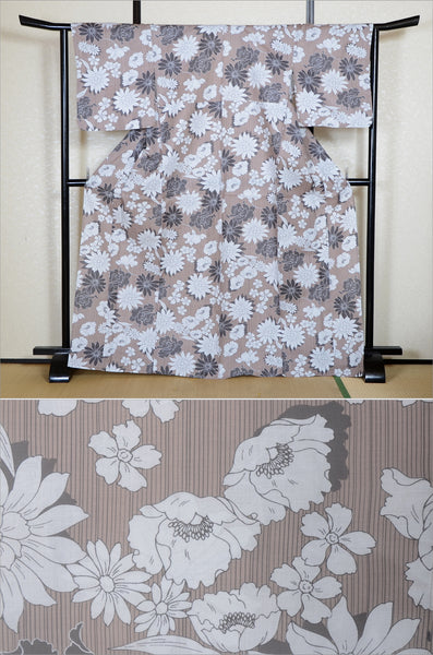 Japanese yukata kimono/ Plus size / P #448 /4L