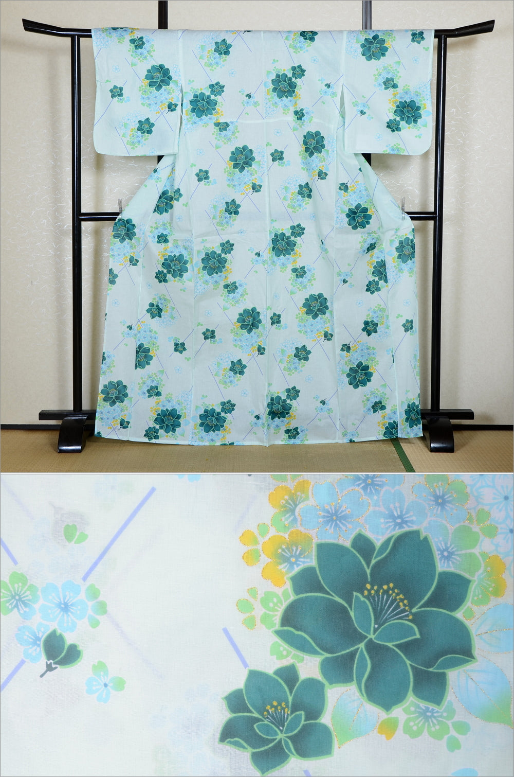 Japanese yukata kimono / H #556