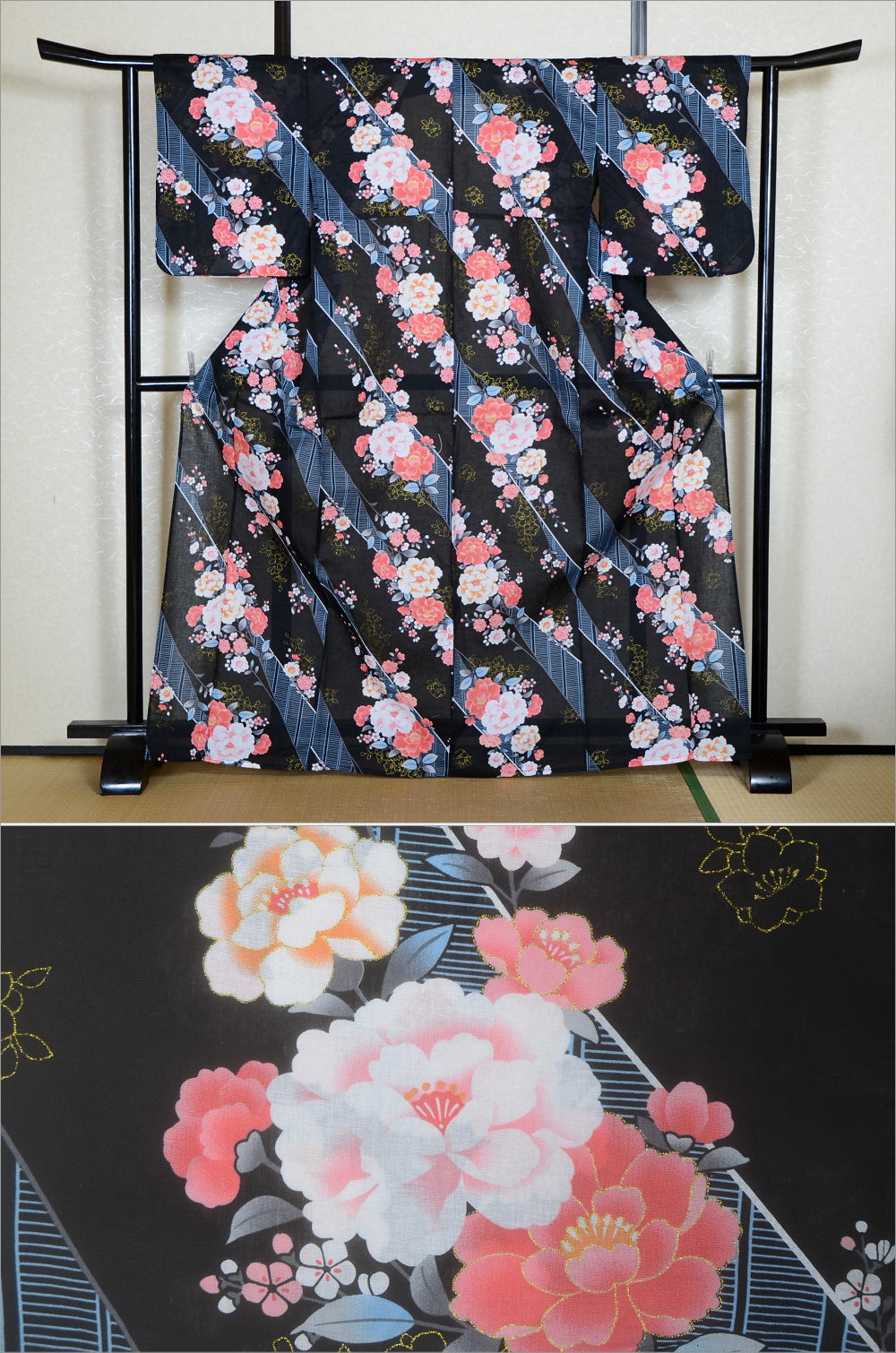 Japanese yukata kimono / H #544