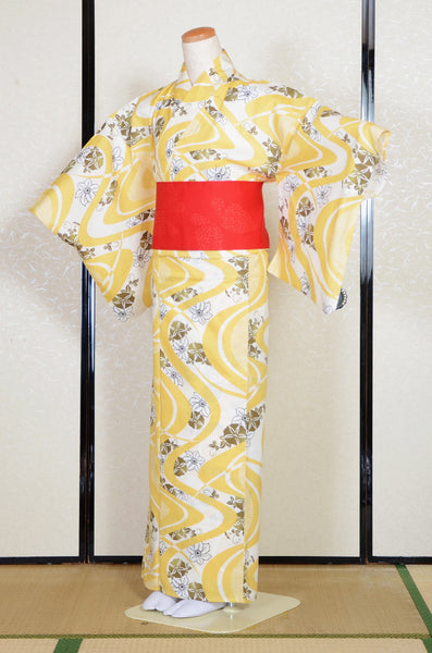 Japanese yukata kimono / D #204