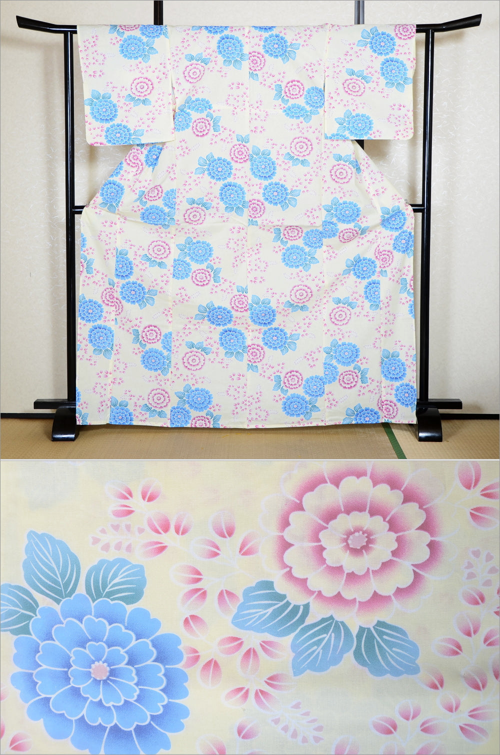 Japanese yukata kimono / H #470