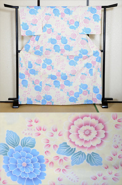 Japanese yukata kimono / H #470