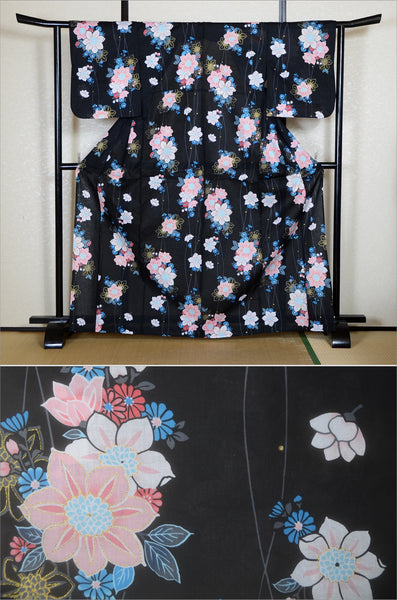 Japanese yukata kimono / H #532