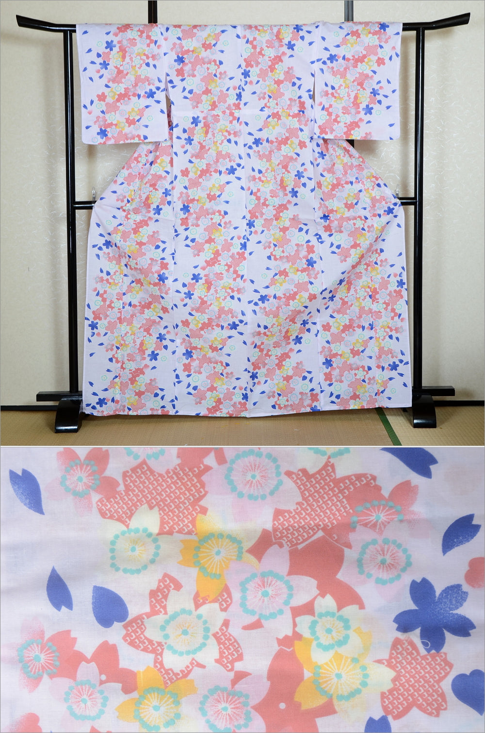 Japanese yukata kimono / H #454