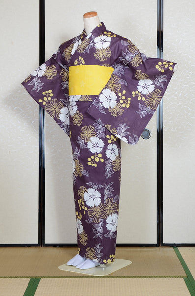 Japanese yukata kimono / H #567