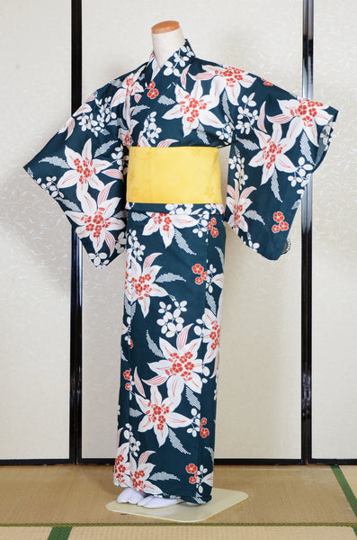 Japanese yukata kimono/ Plus size / P #434 /4L