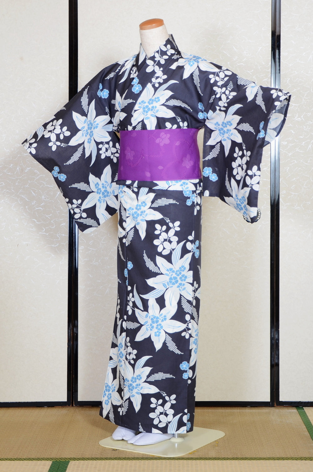 Japanese yukata kimono / D #199