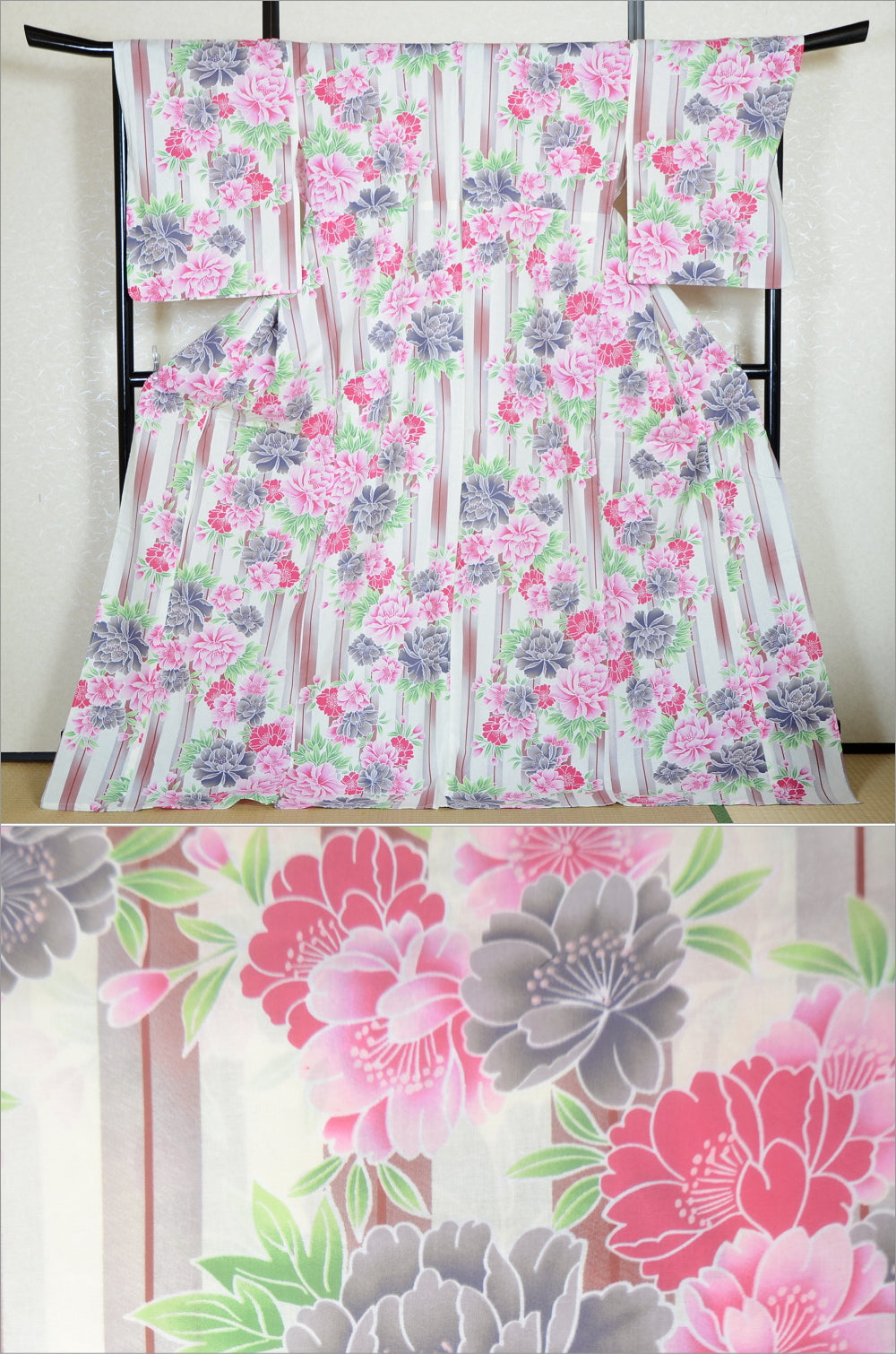 Japanese yukata kimono/ Plus size / P #348