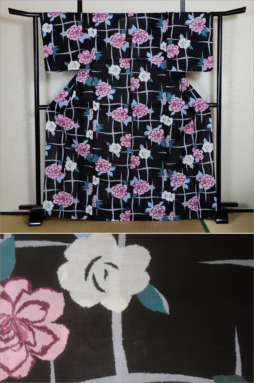 Japanese yukata kimono / H #453