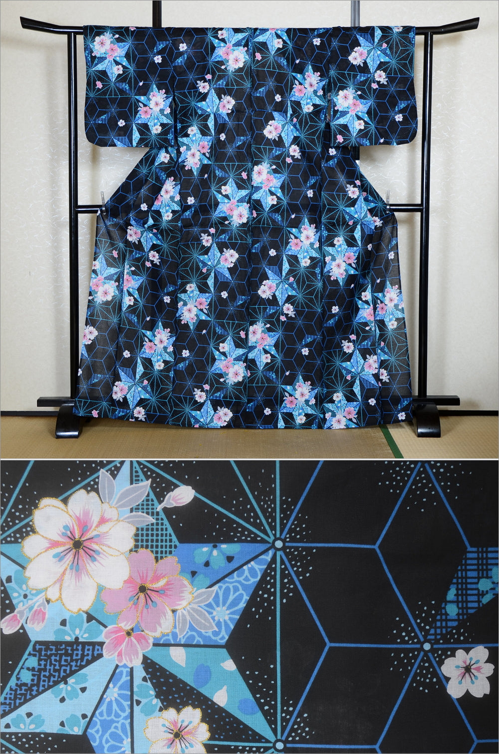 Japanese yukata kimono / H #545