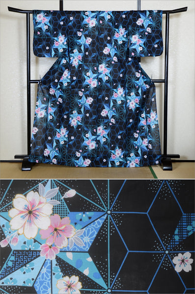 Japanese yukata kimono / H #545