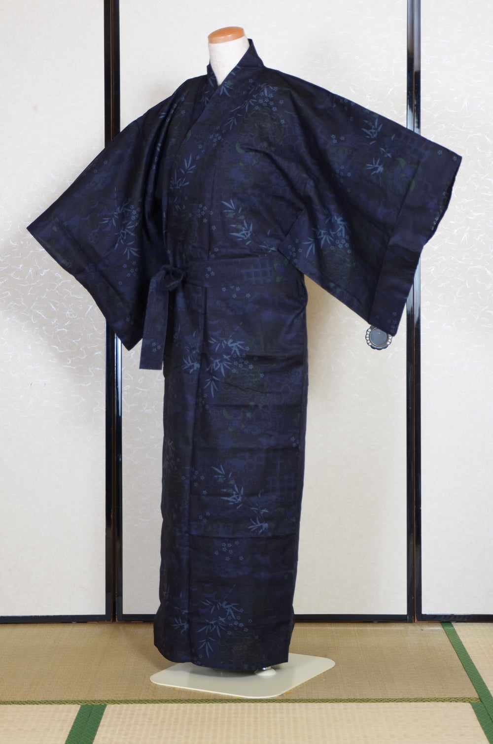 Men Yukata for indoor use / lion :YB1573-B-navy