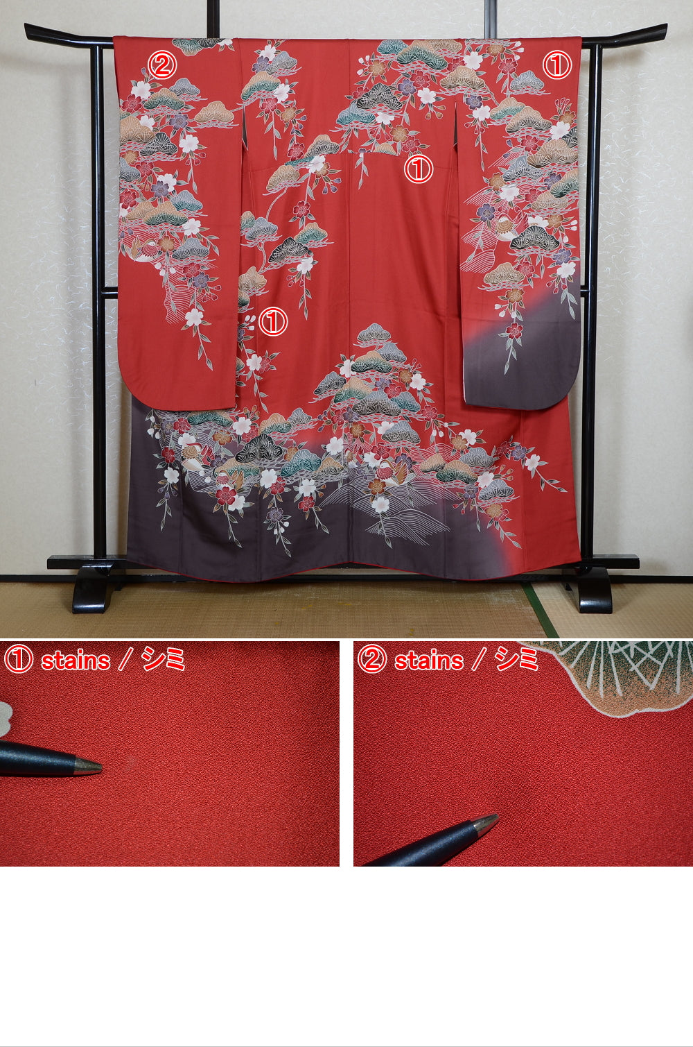 Long-sleeved kimono 6 items set / Furisode / FK#2-305