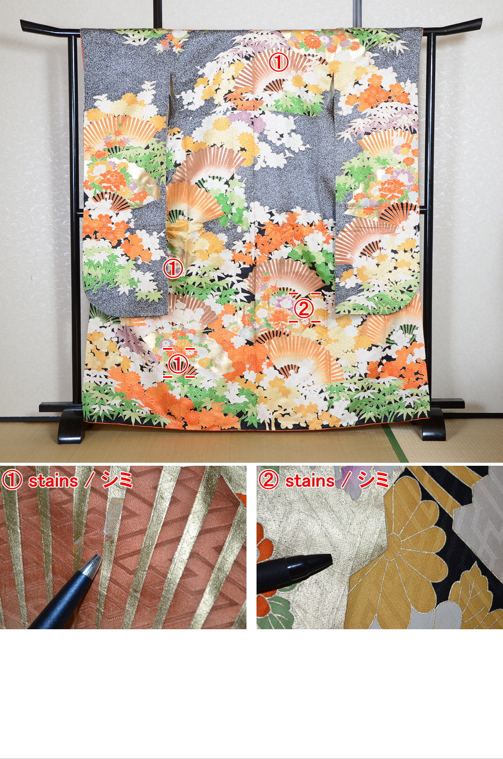 Long-sleeved kimono 6 items set / Furisode / FK#1-973