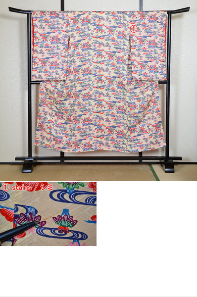 Long-sleeved kimono & hakama 5 items set / Furisode / FK#2-308