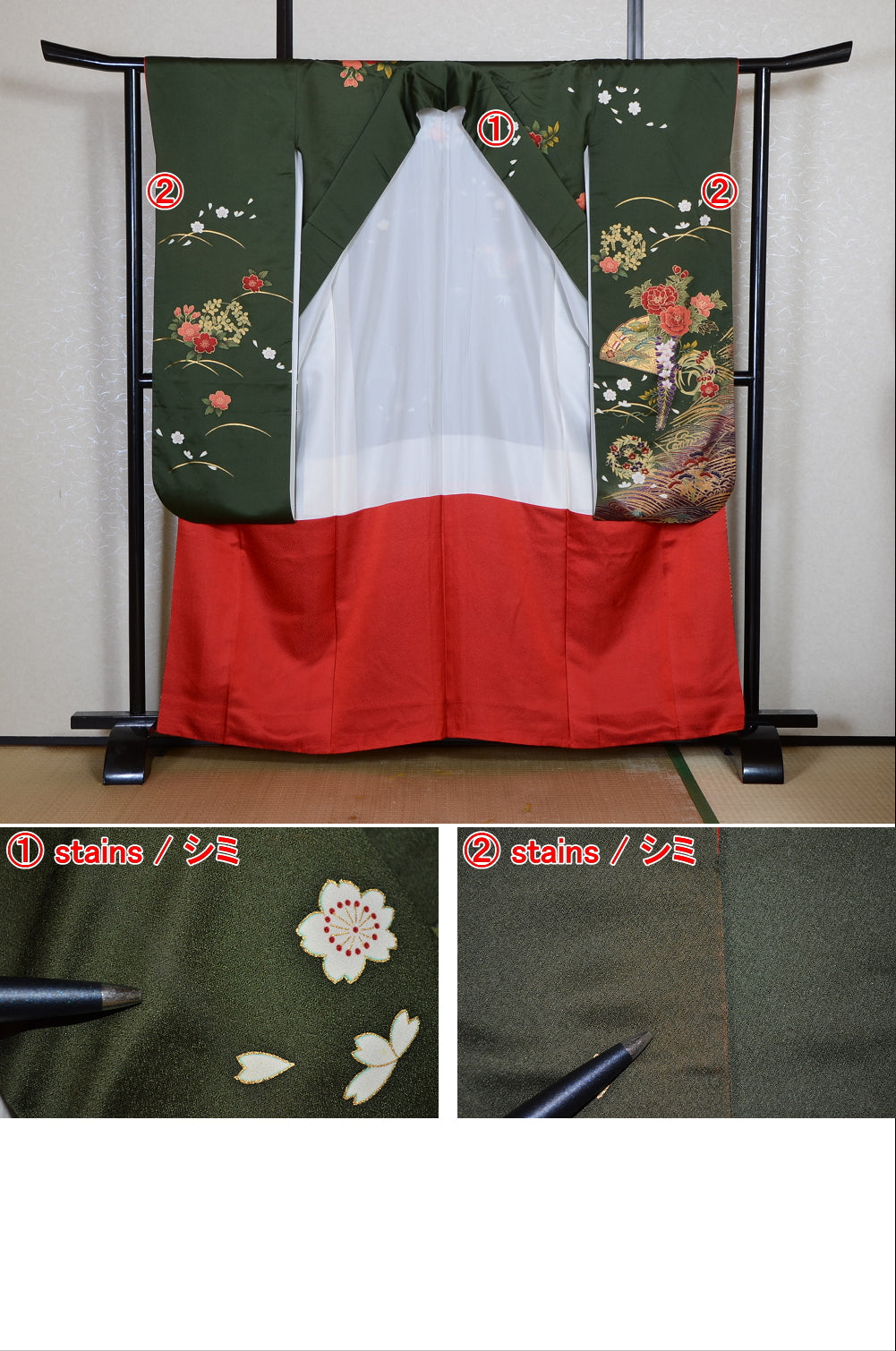 Long-sleeved kimono 6 items set / Furisode / FK#2-334