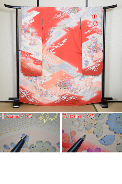 Long-sleeved kimono 6 items set / Furisode / FK#2-117