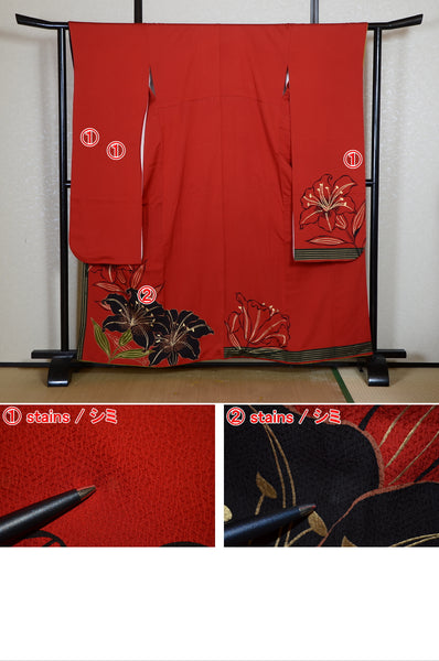 Long-sleeved kimono 6 items set / Furisode / FK#2-254