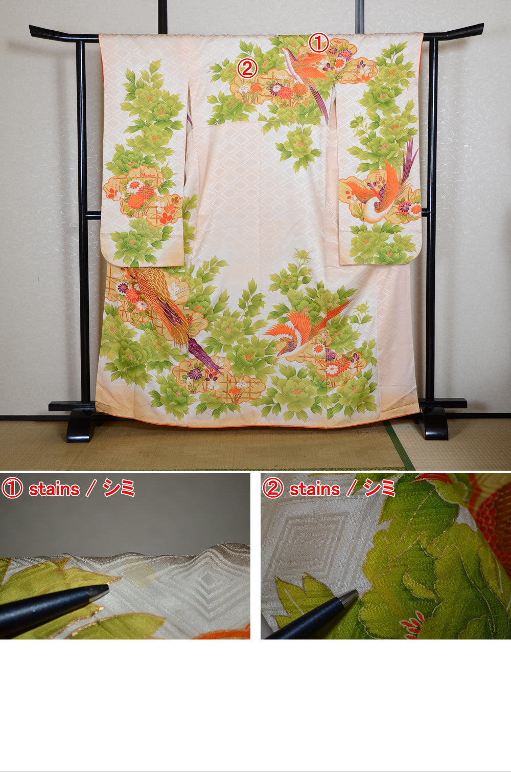 Long-sleeved kimono 6 items set / Furisode / FK#1-945