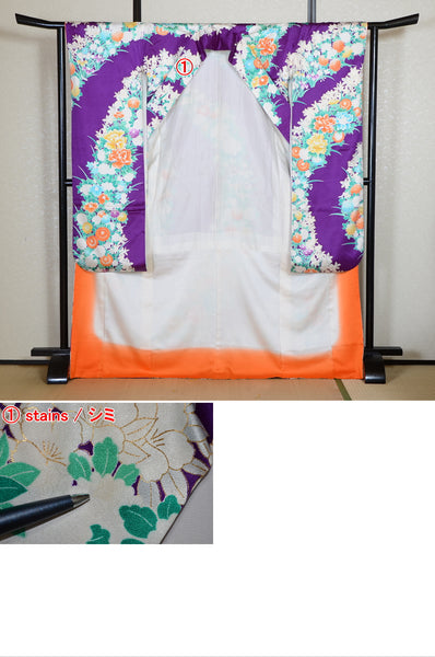 Long-sleeved kimono 6 items set / Furisode / FK#2-259