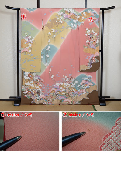 Long-sleeved kimono 6 items set / Furisode / FK#2-335