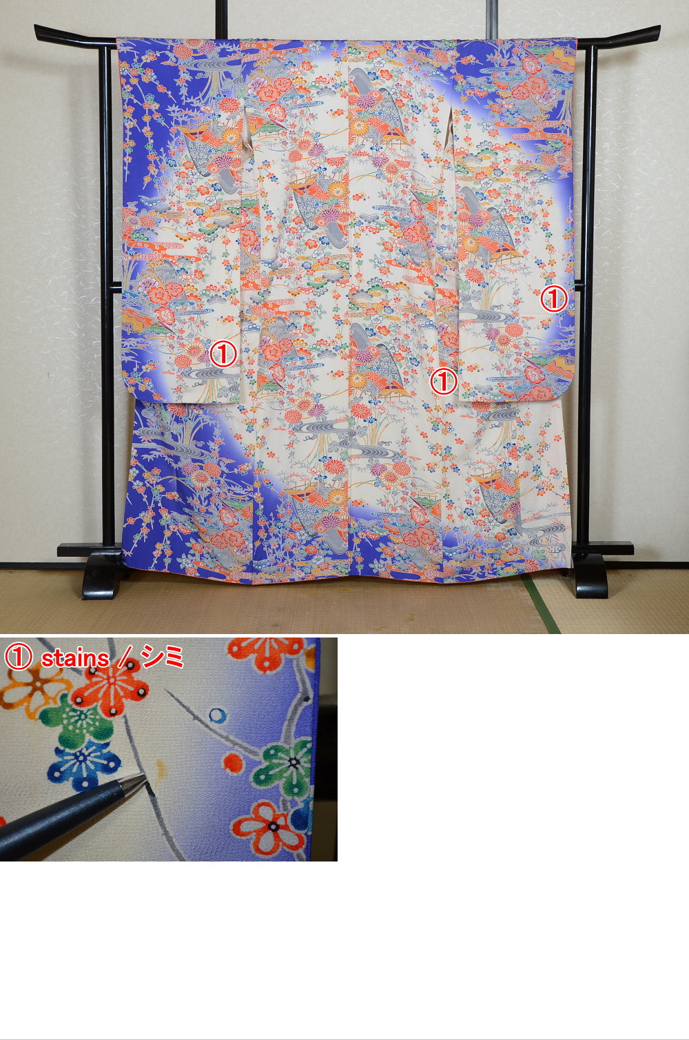 Long-sleeved kimono 6 items set / Furisode / FK#2-325