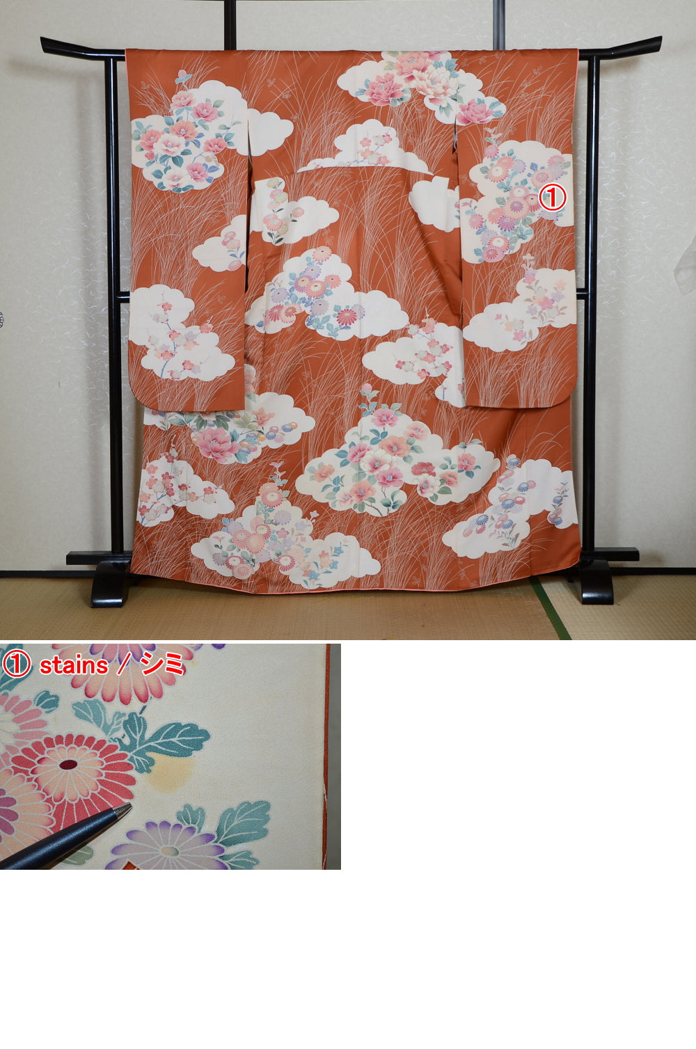 Long-sleeved kimono 6 items set / Furisode / FK#1-918
