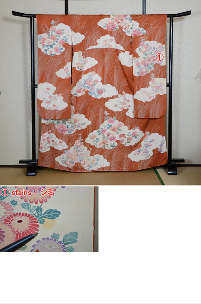 Long-sleeved kimono 6 items set / Furisode / FK#1-918