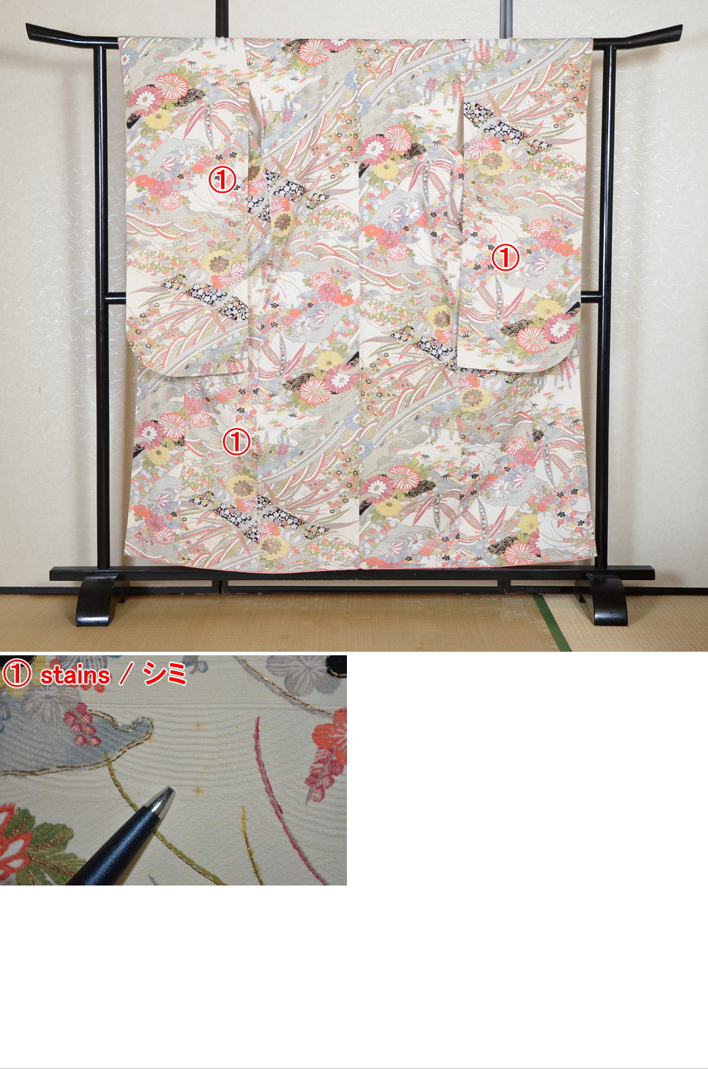 Long-sleeved kimono & hakama 5 items set / Furisode / FK#2-276