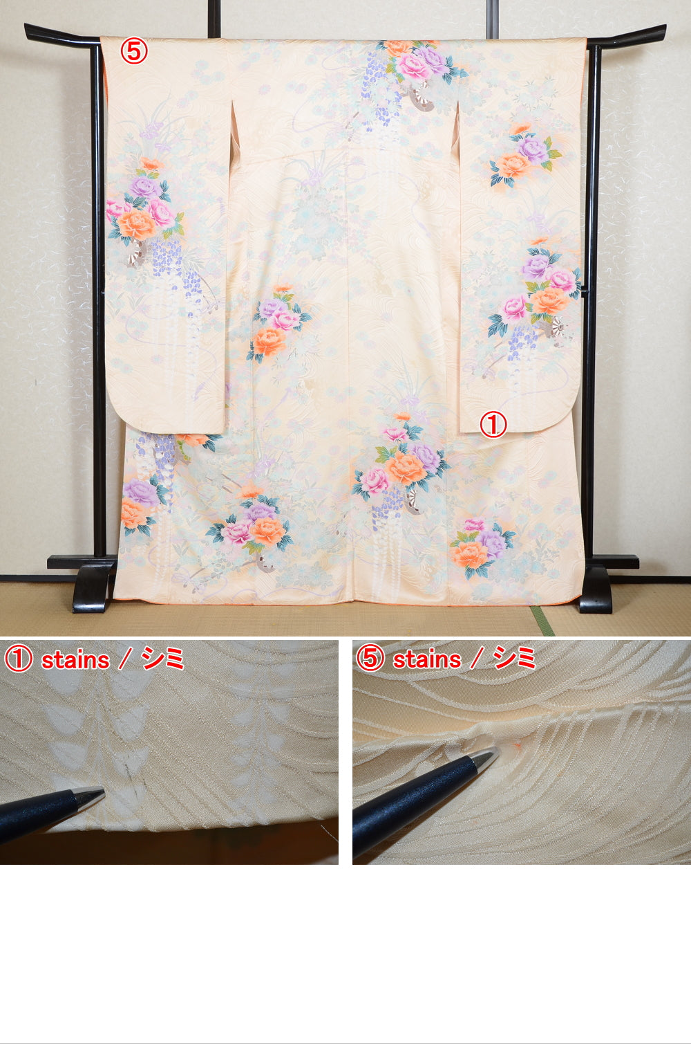 Long-sleeved kimono 6 items set / Furisode / FK#2-211