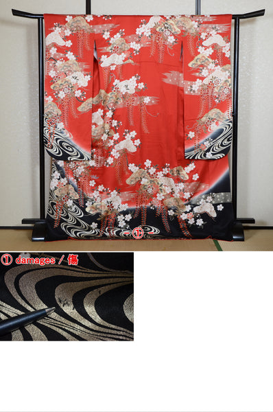 Long-sleeved kimono 6 items set / Furisode / FK#2-257