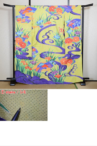 Long-sleeved kimono 6 items set / Furisode / FK#2-295