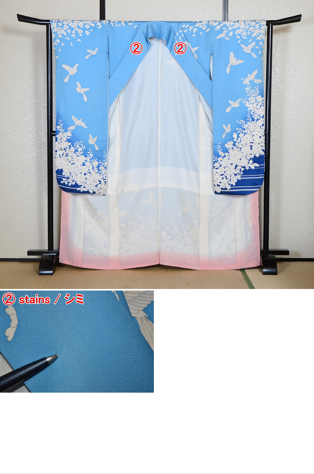 Long-sleeved kimono 6 items set / Furisode / FK#2-351