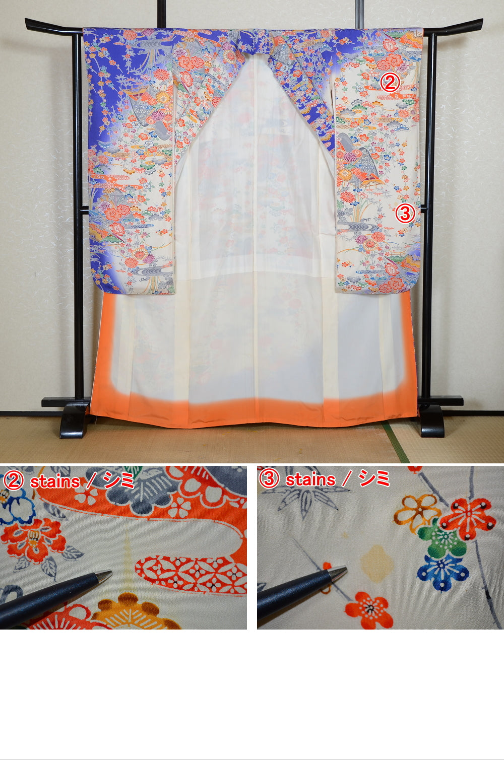 Long-sleeved kimono 6 items set / Furisode / FK#2-325