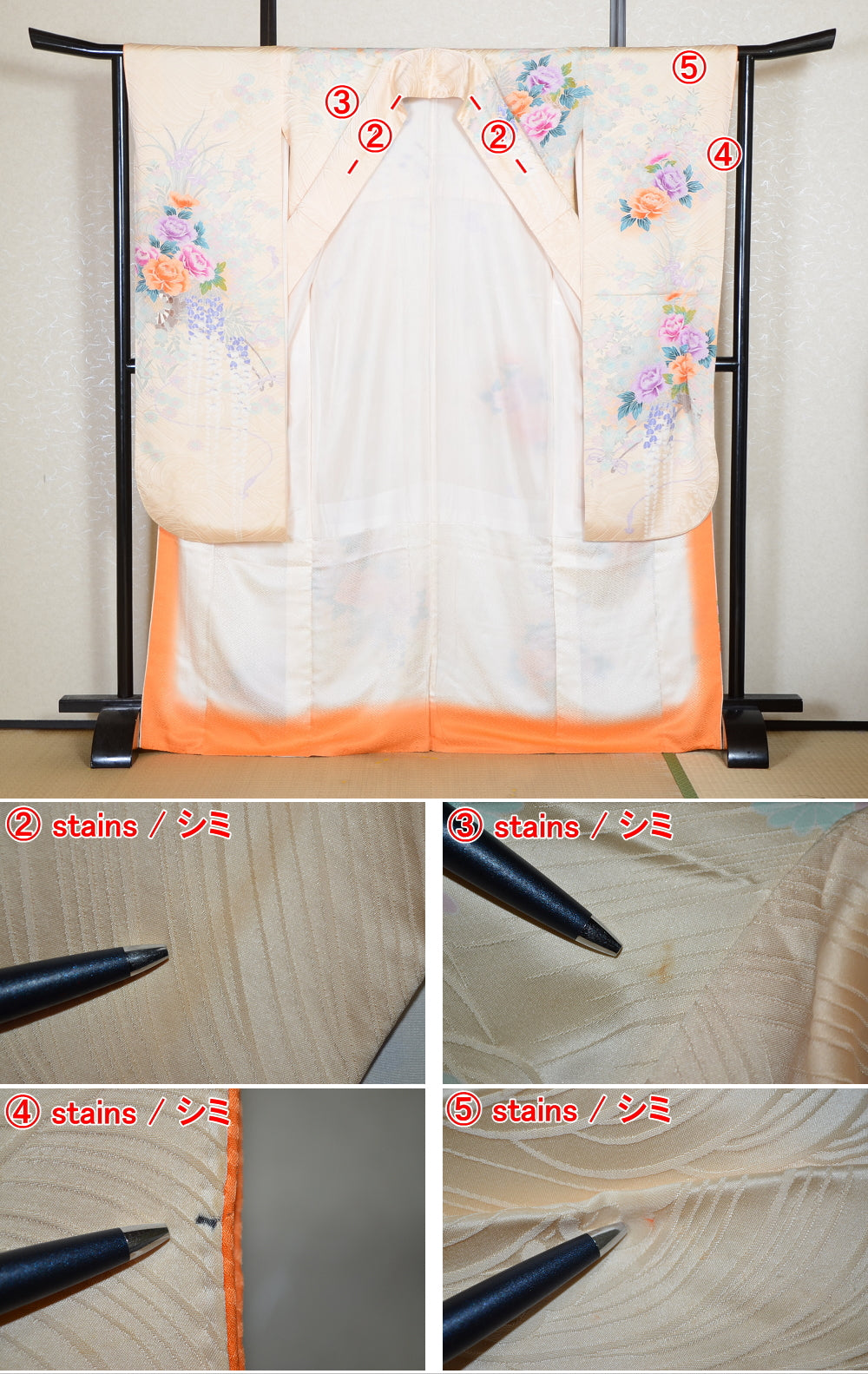 Long-sleeved kimono 6 items set / Furisode / FK#2-211