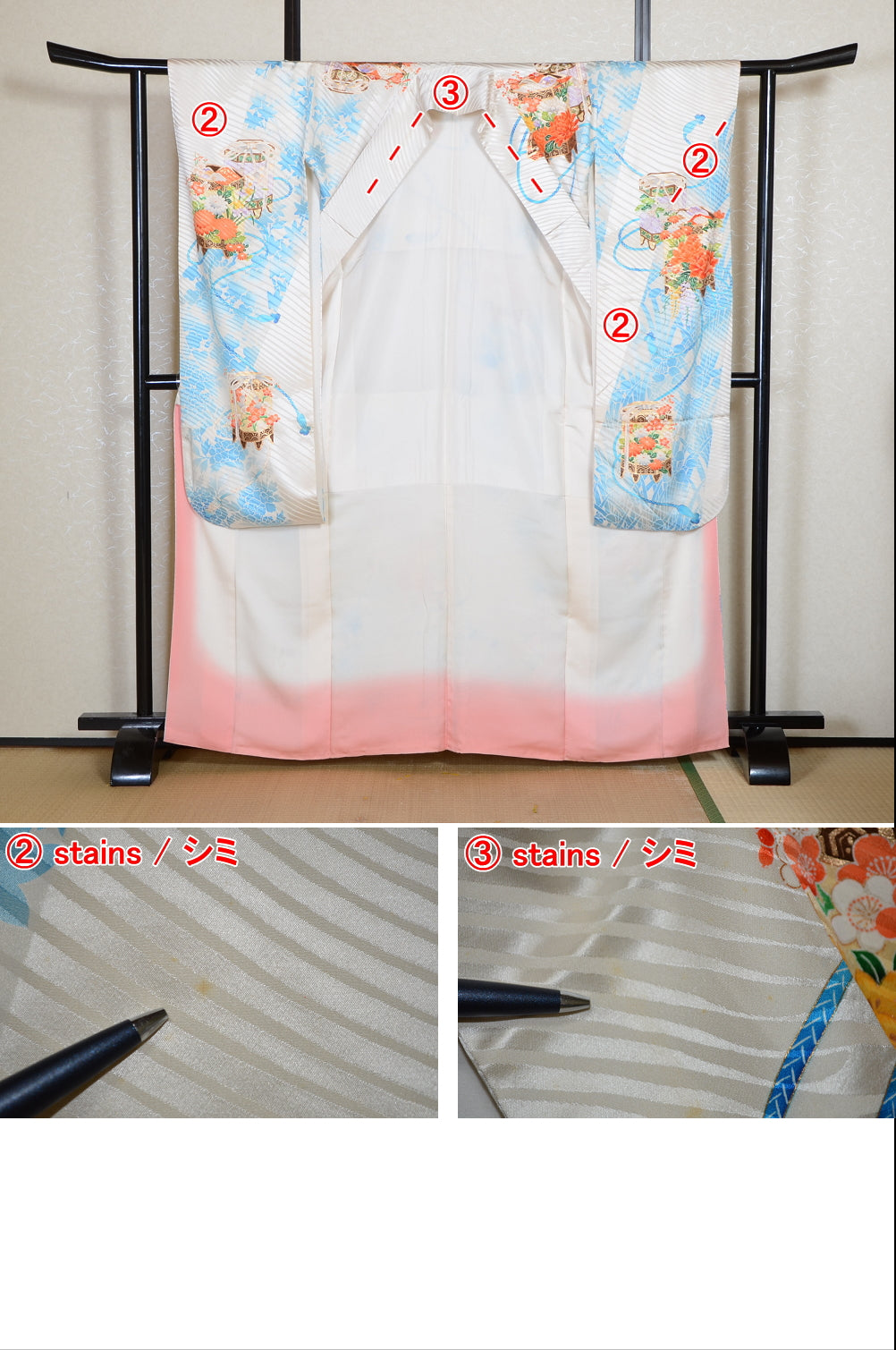 Long-sleeved kimono 6 items set / Furisode / FK#2-343