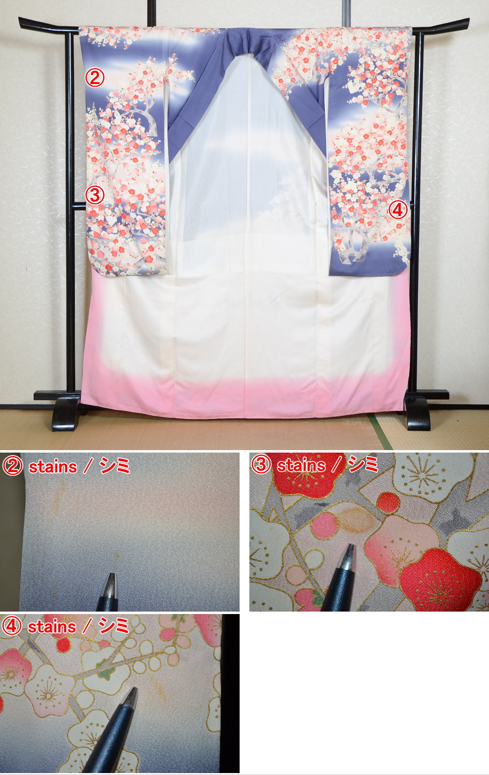 Long-sleeved kimono 6 items set / Furisode / FK#2-158