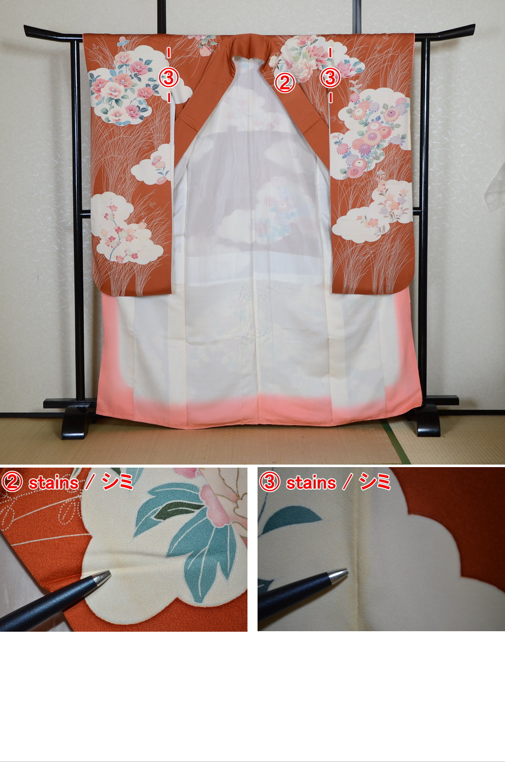 Long-sleeved kimono 6 items set / Furisode / FK#1-918