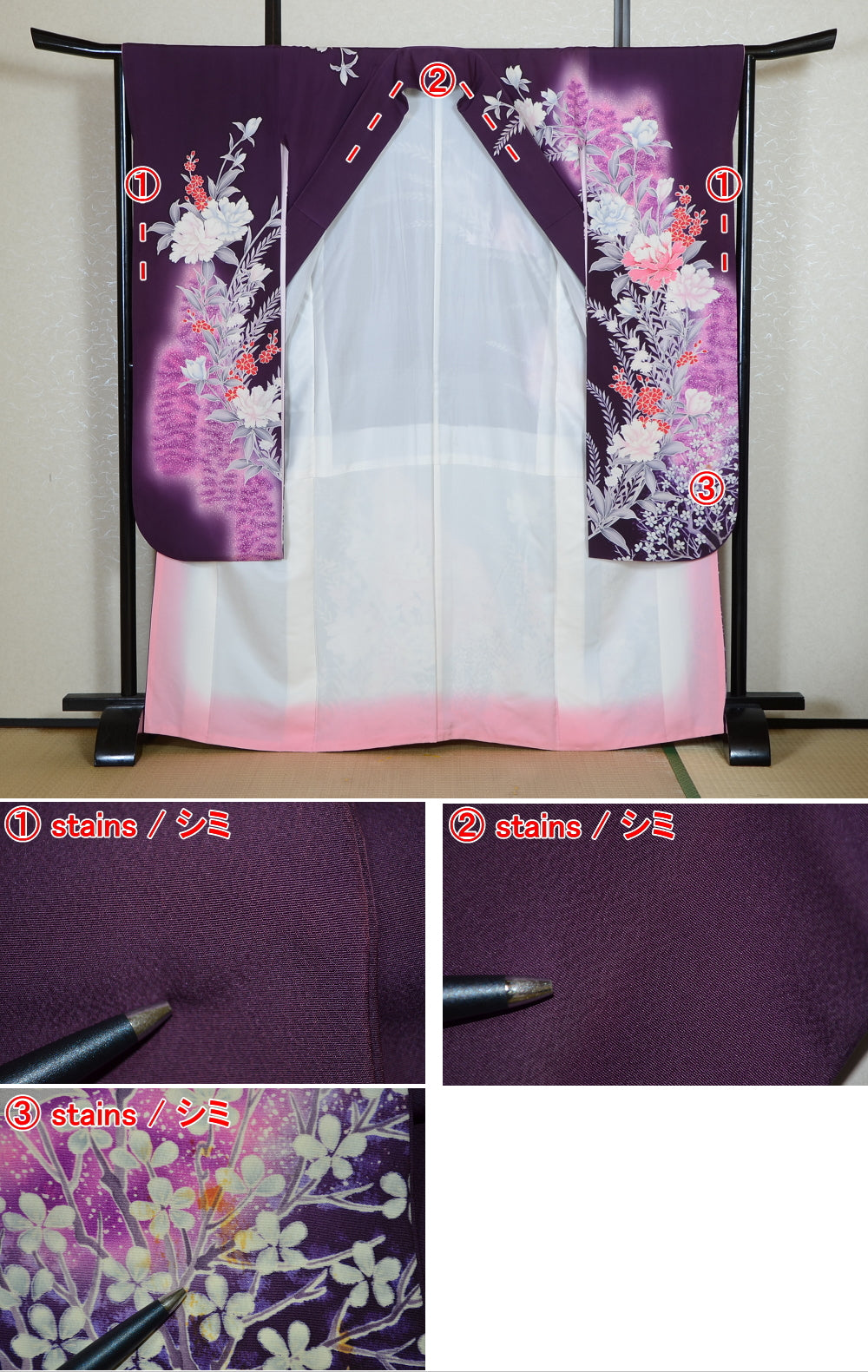 Long-sleeved kimono 6 items set / Furisode / FK#2-244