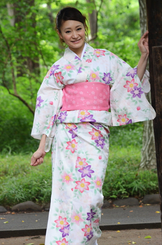 Japanese yukata kimono / D #059