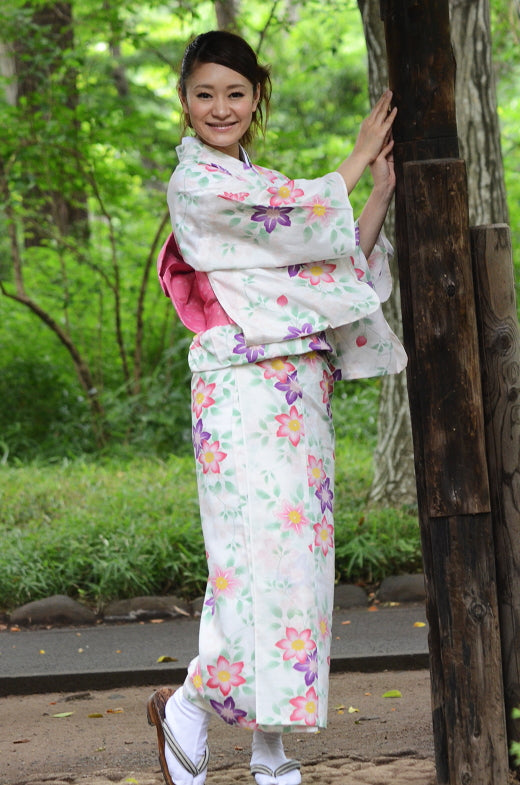 Japanese yukata kimono / D #059