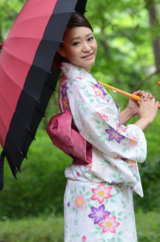 Japanese yukata kimono / D #059