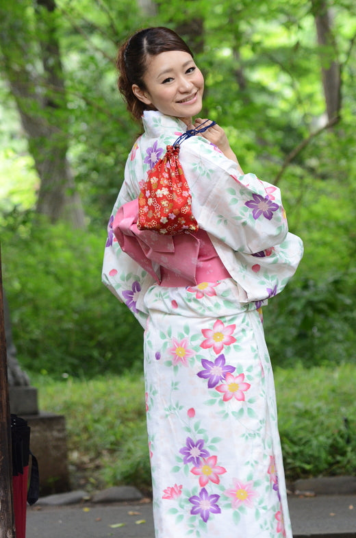 Japanese yukata kimono / D #059