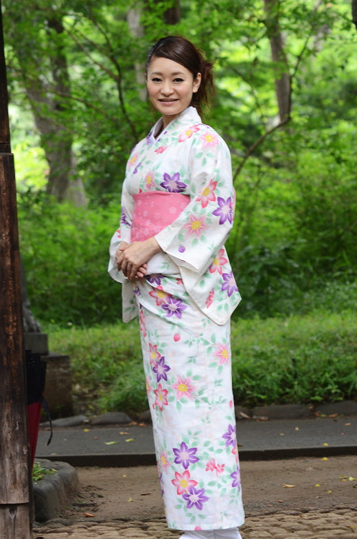 Japanese yukata kimono / D #059