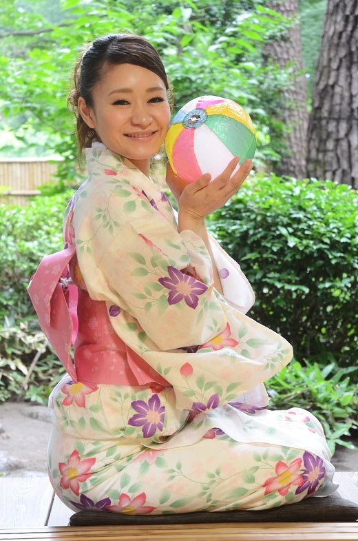 Japanese yukata kimono / D #059
