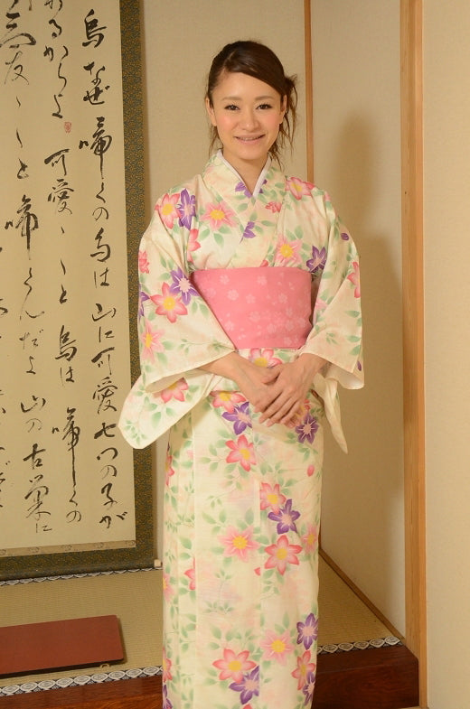 Japanese yukata kimono / D #059