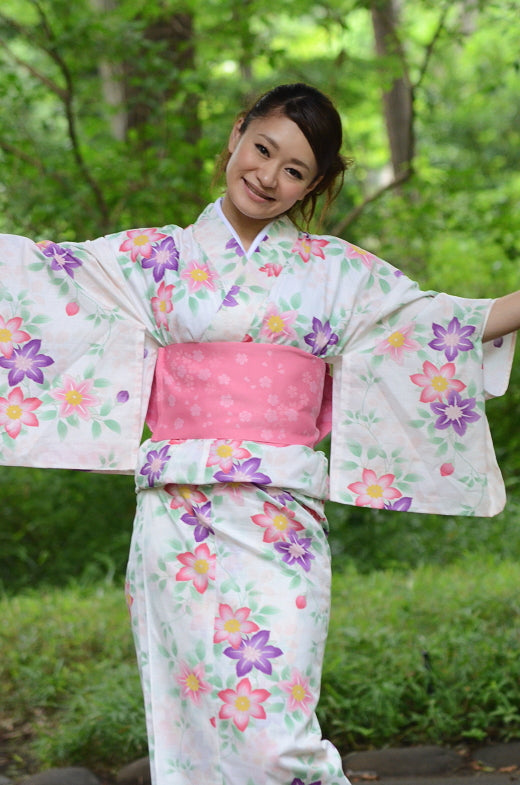 Japanese yukata kimono / D #059