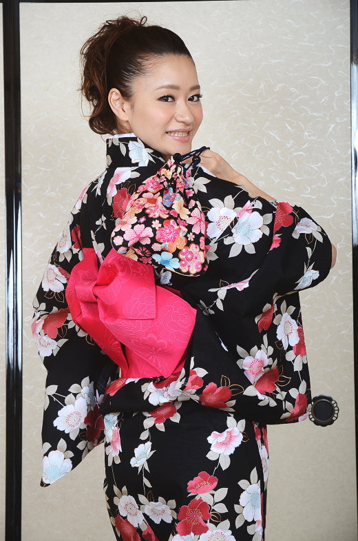 Japanese yukata kimono / D #61